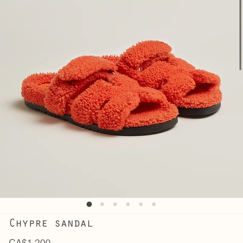 Hermes Chypre sandal orange size 38